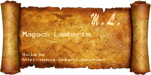Magocs Lamberta névjegykártya